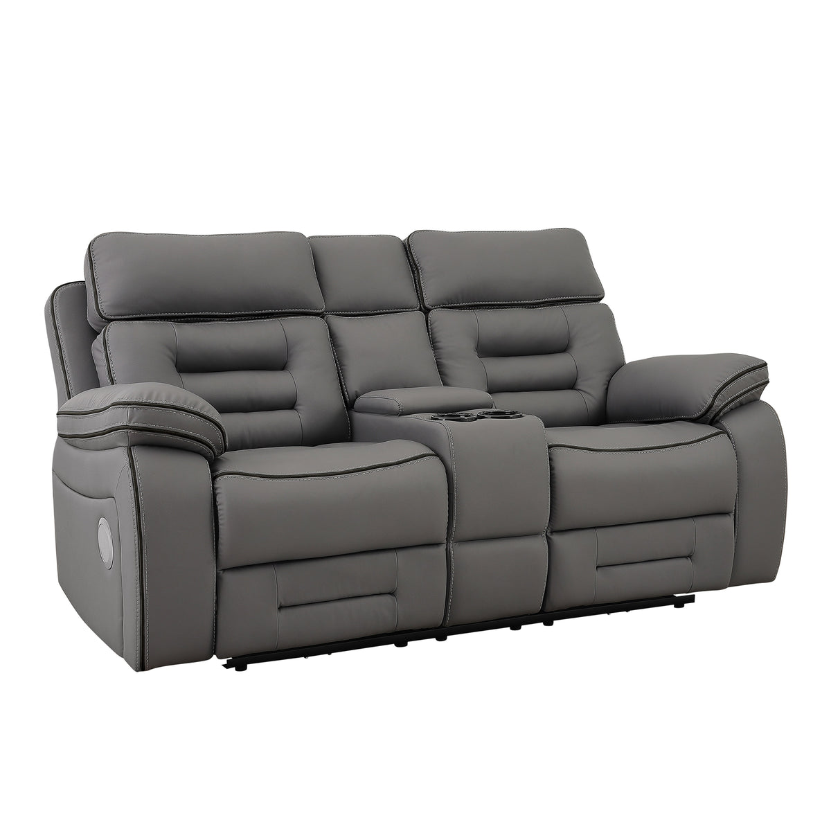 Pelin Gray Power Reclining Loveseat from Homelegance - Luna Furniture