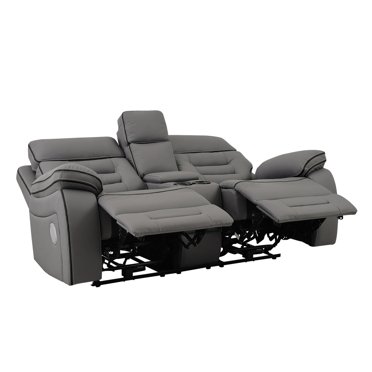 Pelin Gray Power Reclining Loveseat from Homelegance - Luna Furniture
