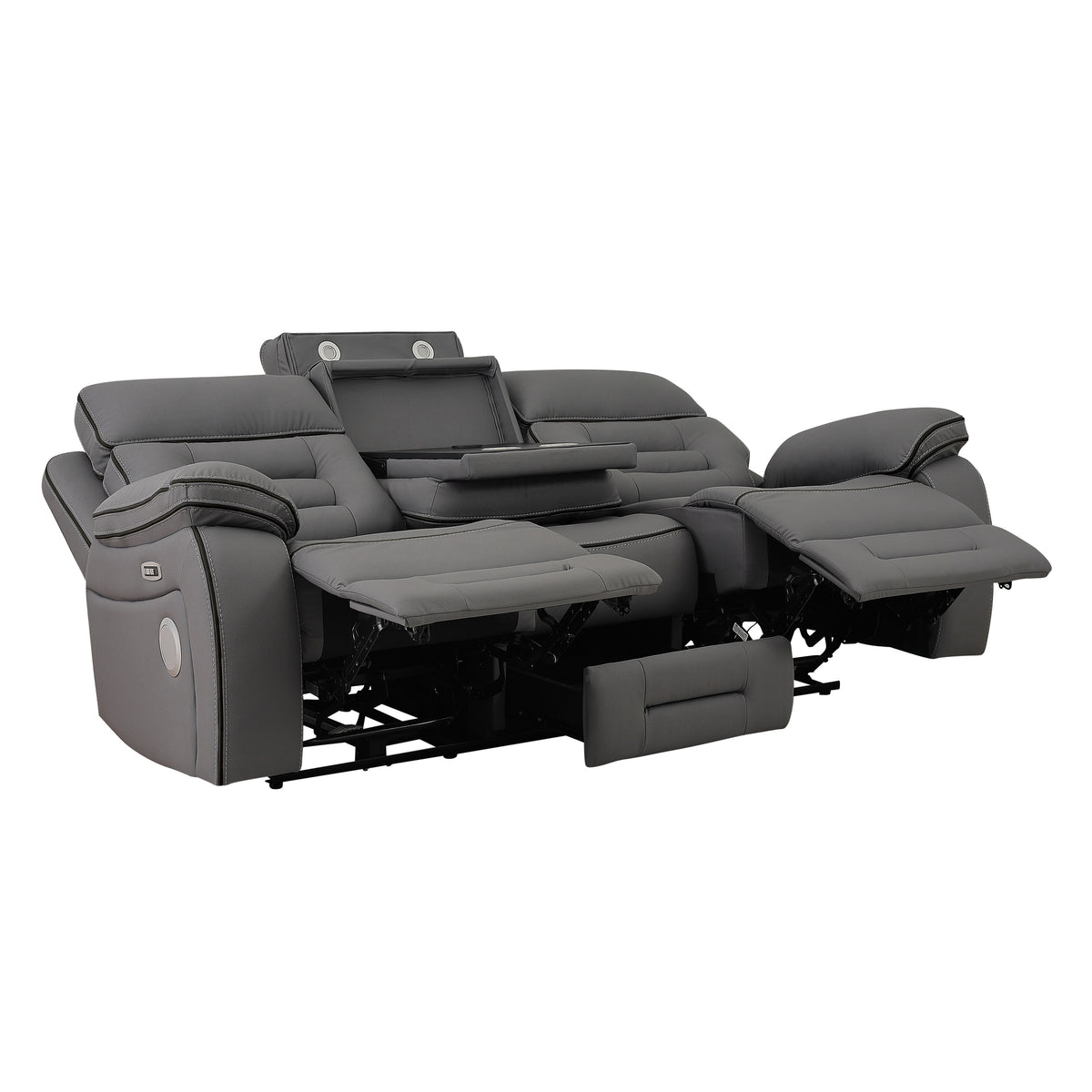 Pelin Gray Power Reclining Sofa from Homelegance - Luna Furniture