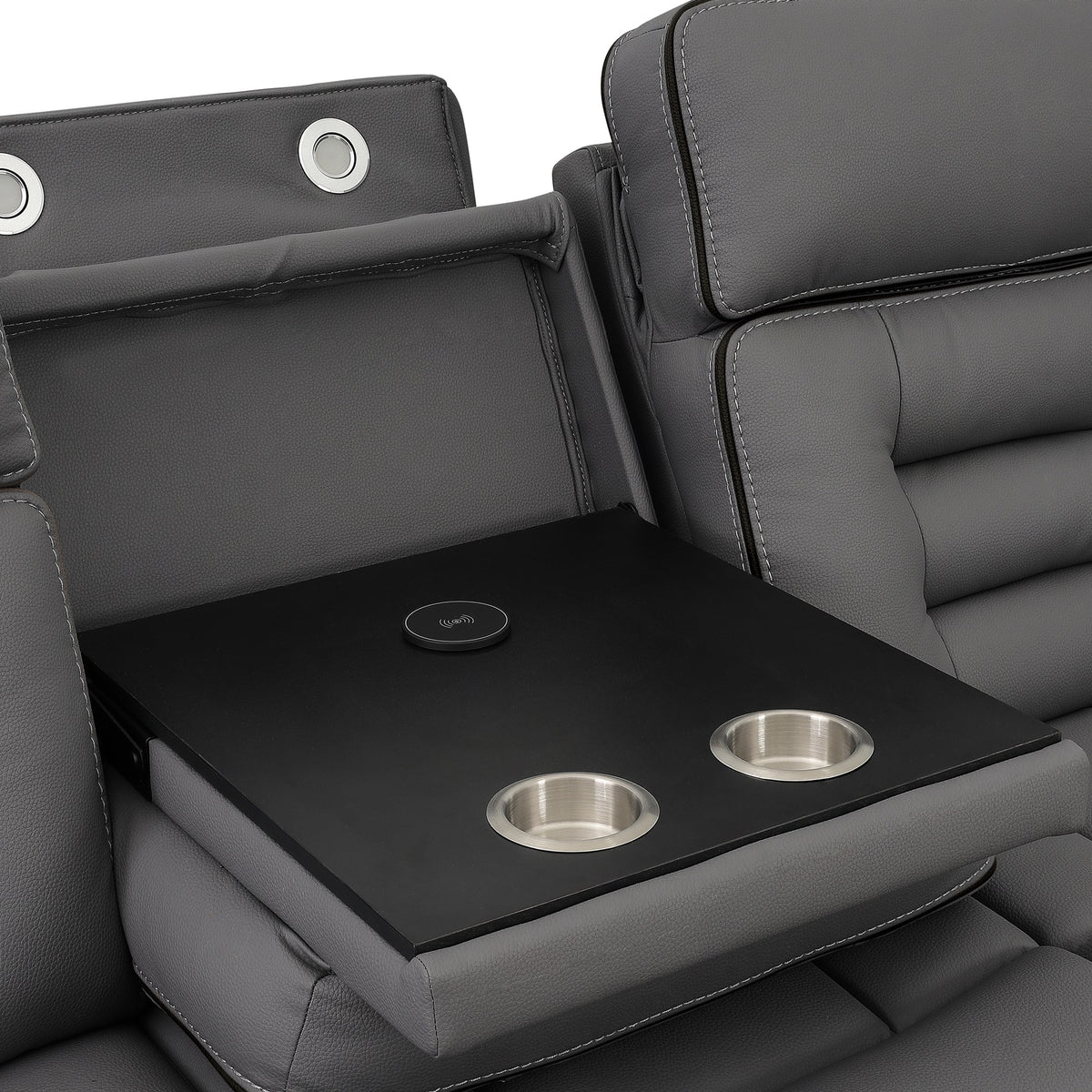 Pelin Gray Power Reclining Sofa from Homelegance - Luna Furniture