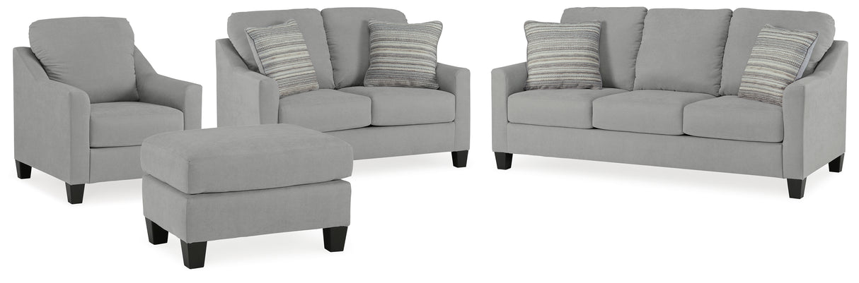 Adlai Shadow Sofa, Loveseat, Chair and Ottoman from Ashley - Luna Furniture