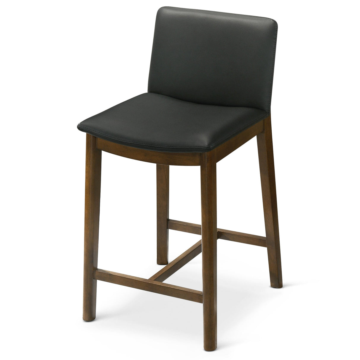 Shannon Black Vegan Leather Counter Height Chair from Ashcroft Furniture - Luna Furniture