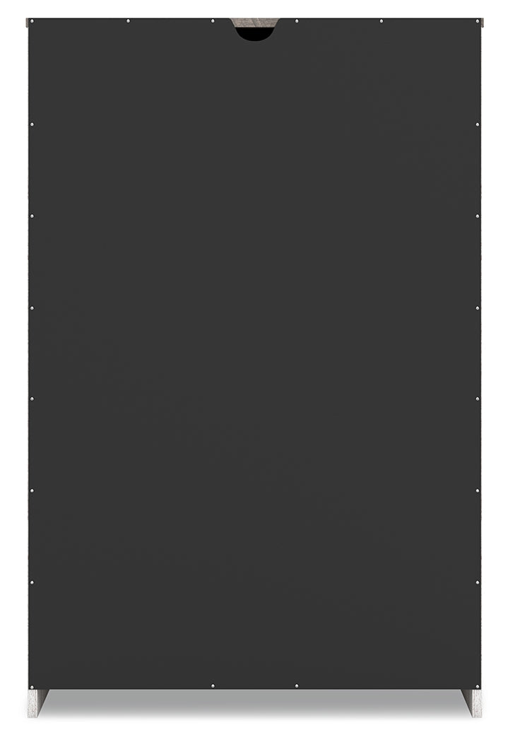 Shawburn Full Platform Bed with Dresser, Chest and Nightstand in White/Dark Charcoal Gray from Ashley Furniture - Luna Furniture