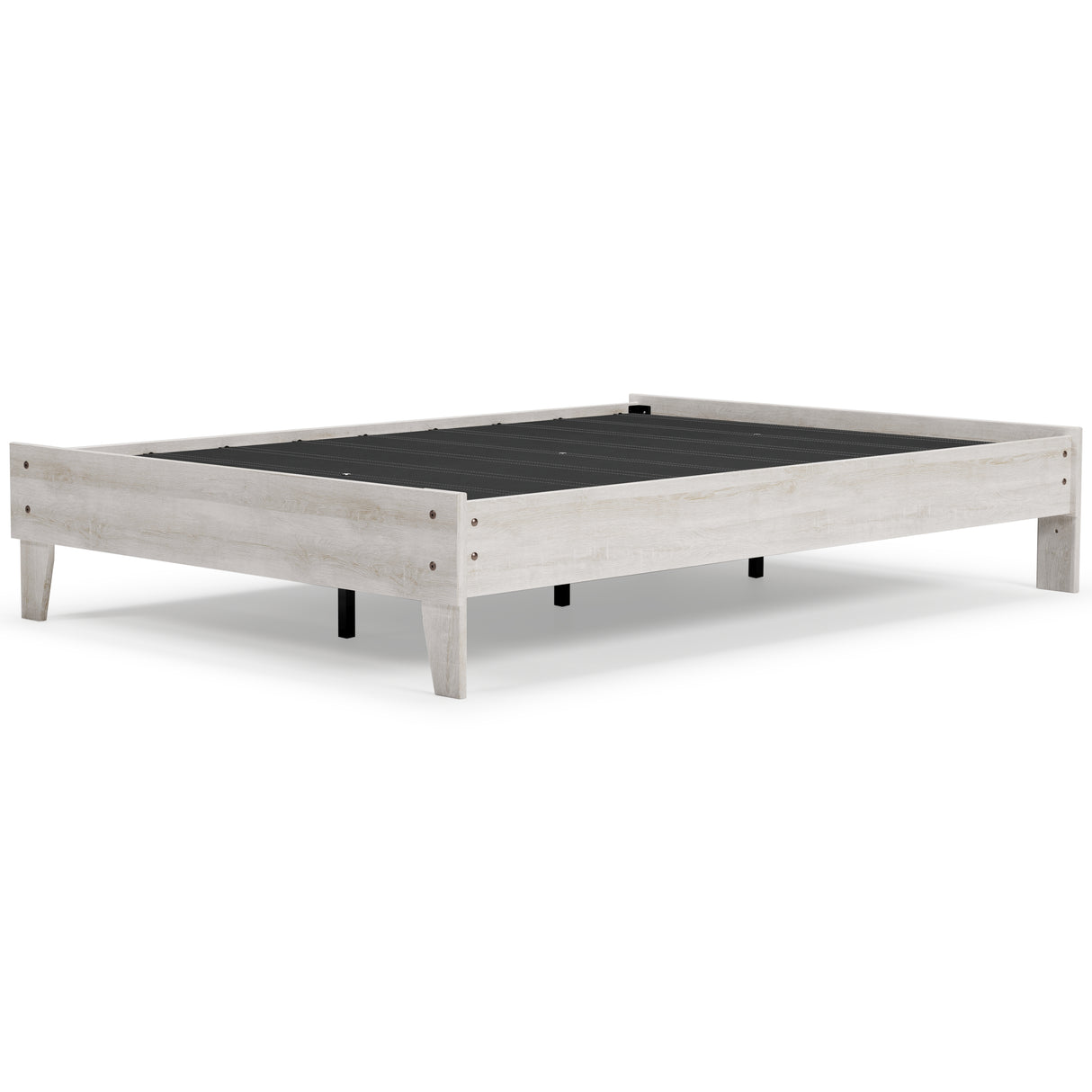 Shawburn Full Platform Bed with Mattress in Whitewash from Ashley - Luna Furniture