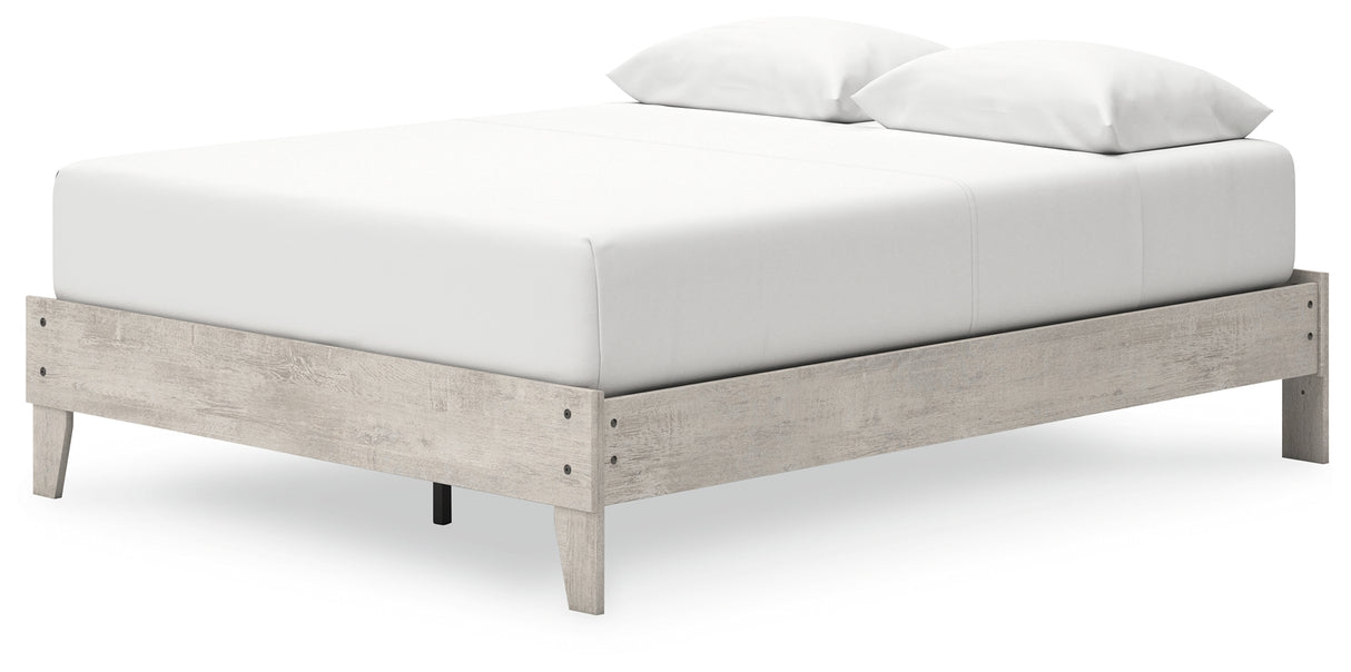 Shawburn Queen Platform Bed with Dresser and Chest in Whitewash from Ashley - Luna Furniture