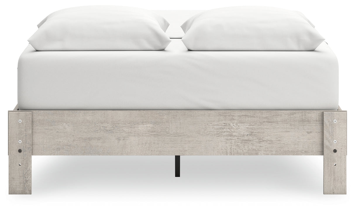Shawburn Queen Platform Bed with Dresser and Nightstand in Whitewash from Ashley - Luna Furniture