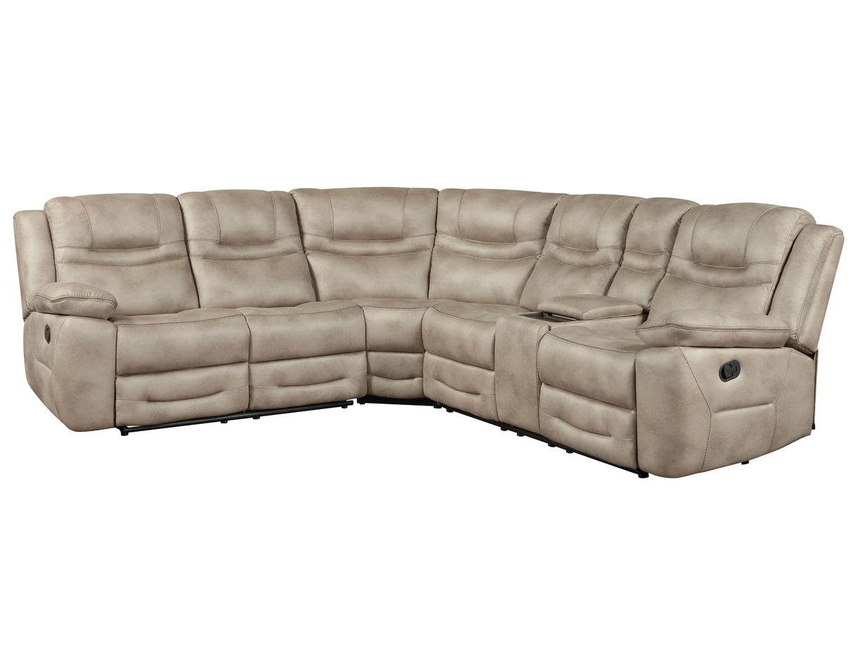 Shelton Brown 3-Piece Reclining Sectional from Steve Silver - Luna Furniture