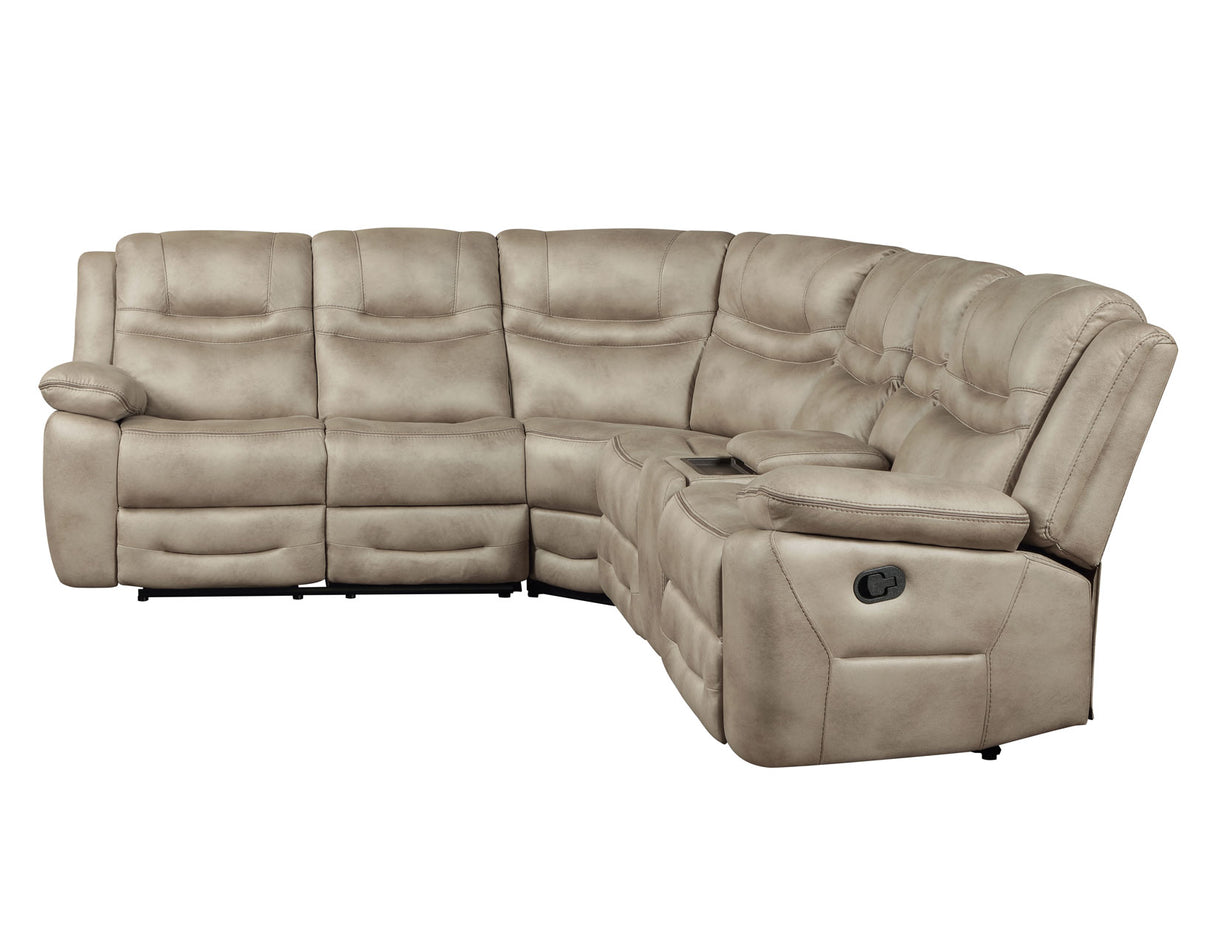 Shelton Brown 3-Piece Reclining Sectional from Steve Silver - Luna Furniture