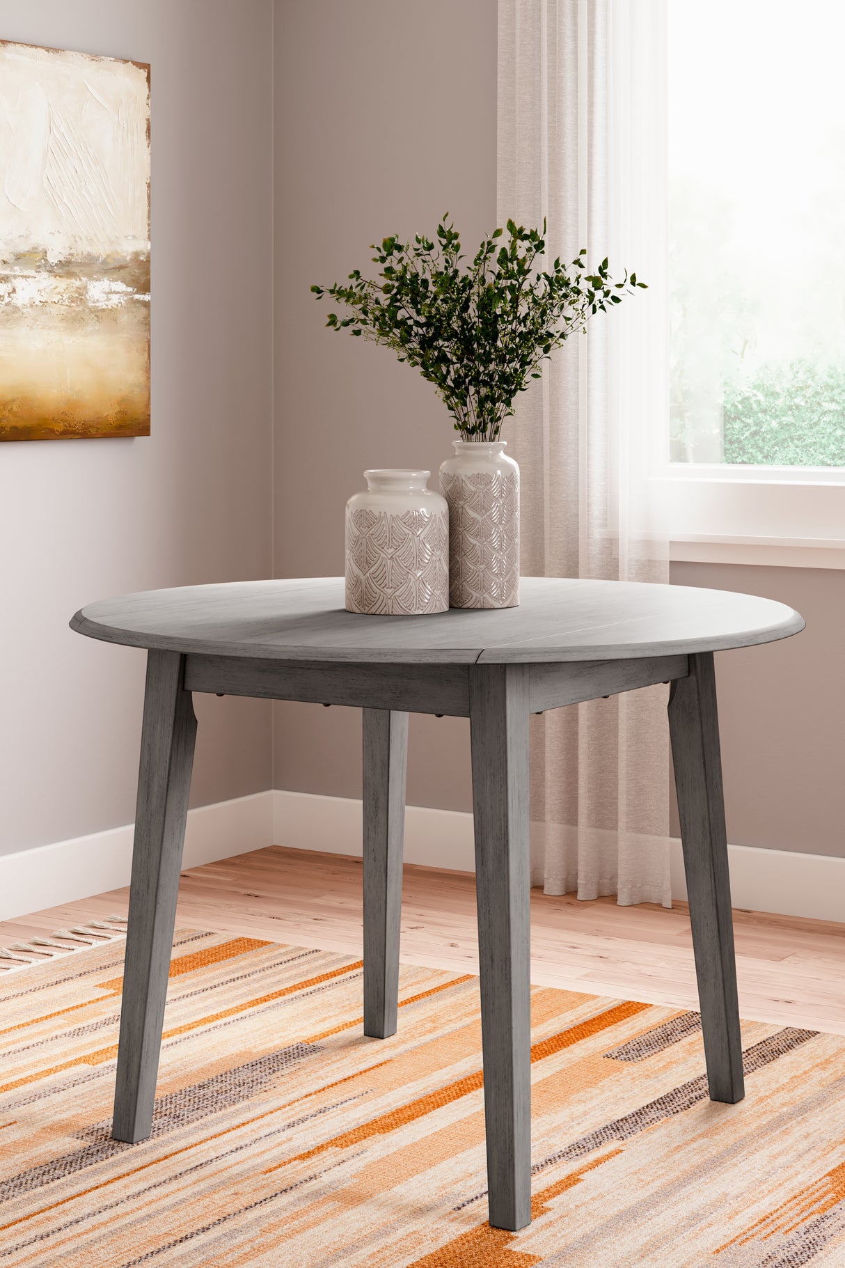 Shullden Gray Dining Table and 4 Chairs from Ashley - Luna Furniture