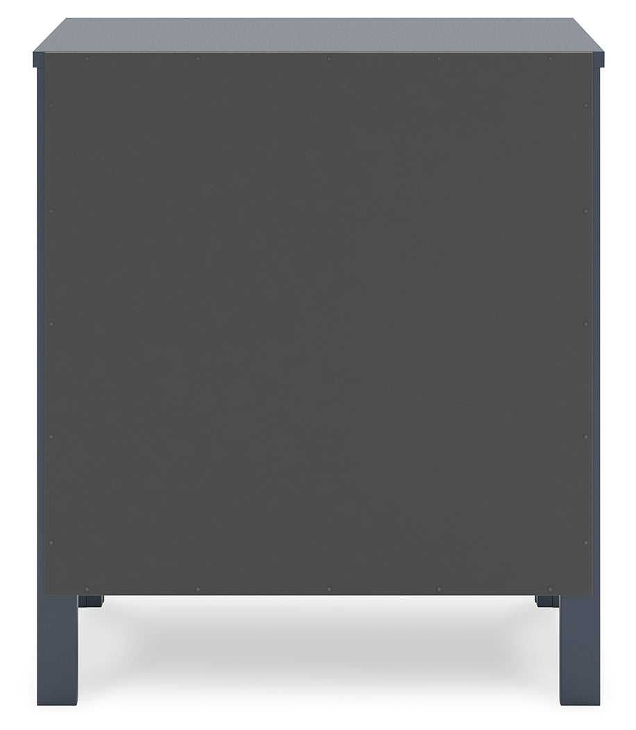 Simmenfort Full Platform Bed with 2 Nightstands in Navy Blue from Ashley - Luna Furniture