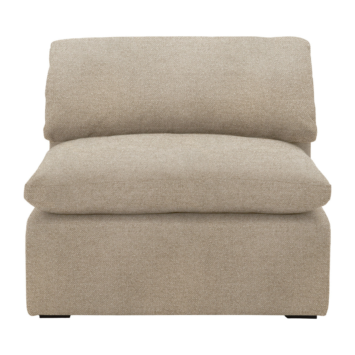Sky Modular Armless Chair in Performance Latte Micro Boucle, Espresso from Essentials For Living - Luna Furniture