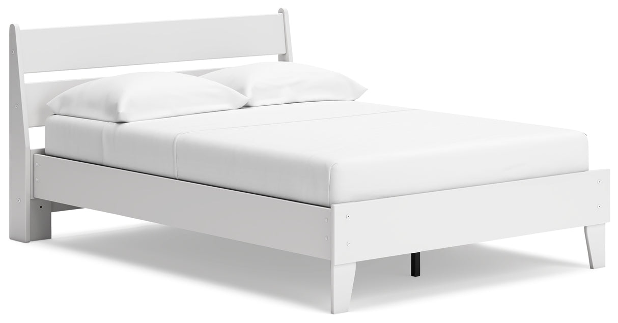 Socalle Full Panel Platform Bed with Dresser, Chest and 2 Nightstands in Two-tone from Ashley - Luna Furniture