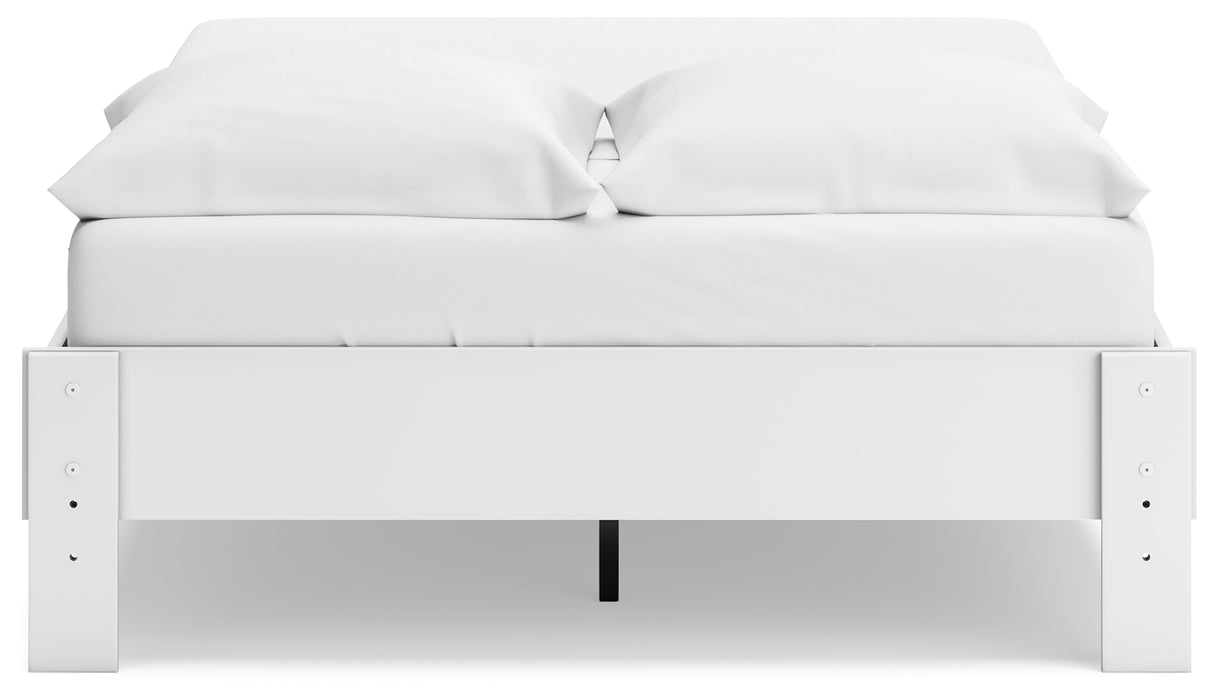 Socalle Full Platform Bed with 2 Nightstands in Two-tone from Ashley - Luna Furniture