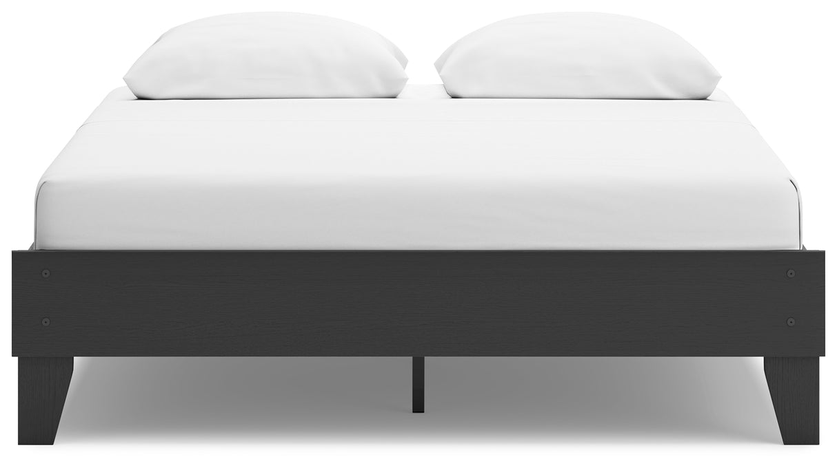 Socalle Queen Platform Bed with Dresser and 2 Nightstands in Black from Ashley - Luna Furniture