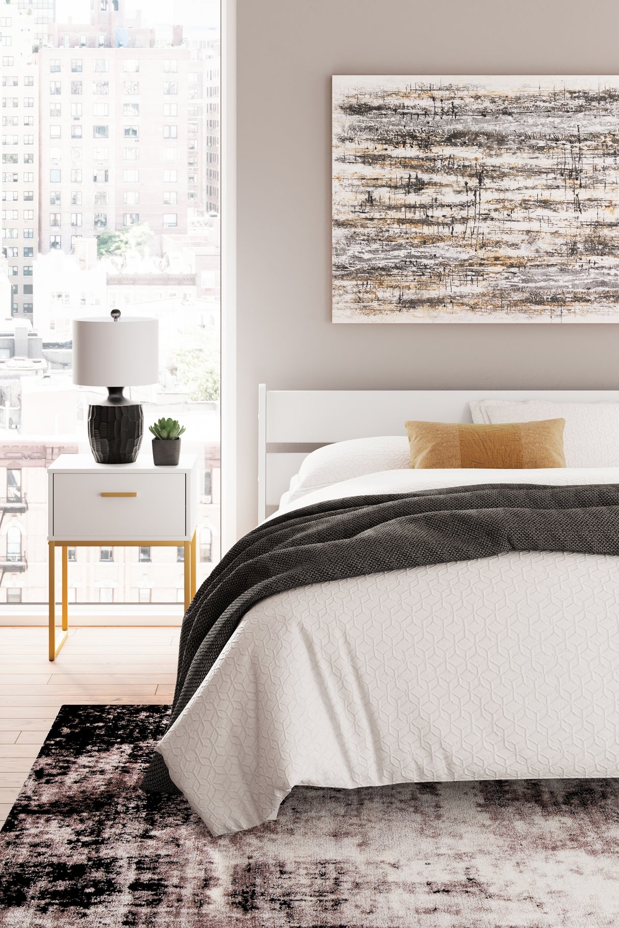 Socalle Queen Platform Bed with Dresser, Chest and 2 Nightstands in Two-tone from Ashley - Luna Furniture