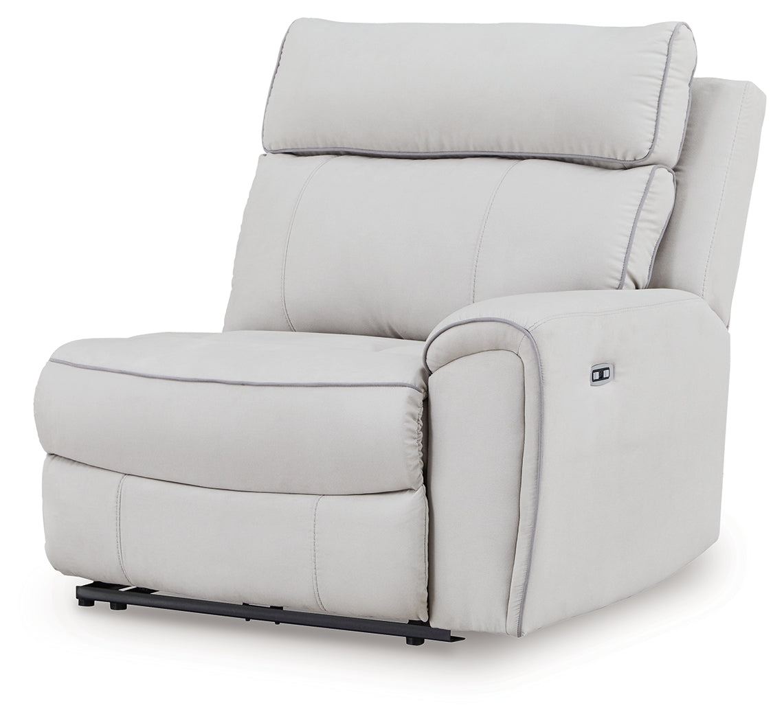 Social Pointe Pearl/Ash 5-Piece Power Reclining Sectional from Ashley Furniture - Luna Furniture