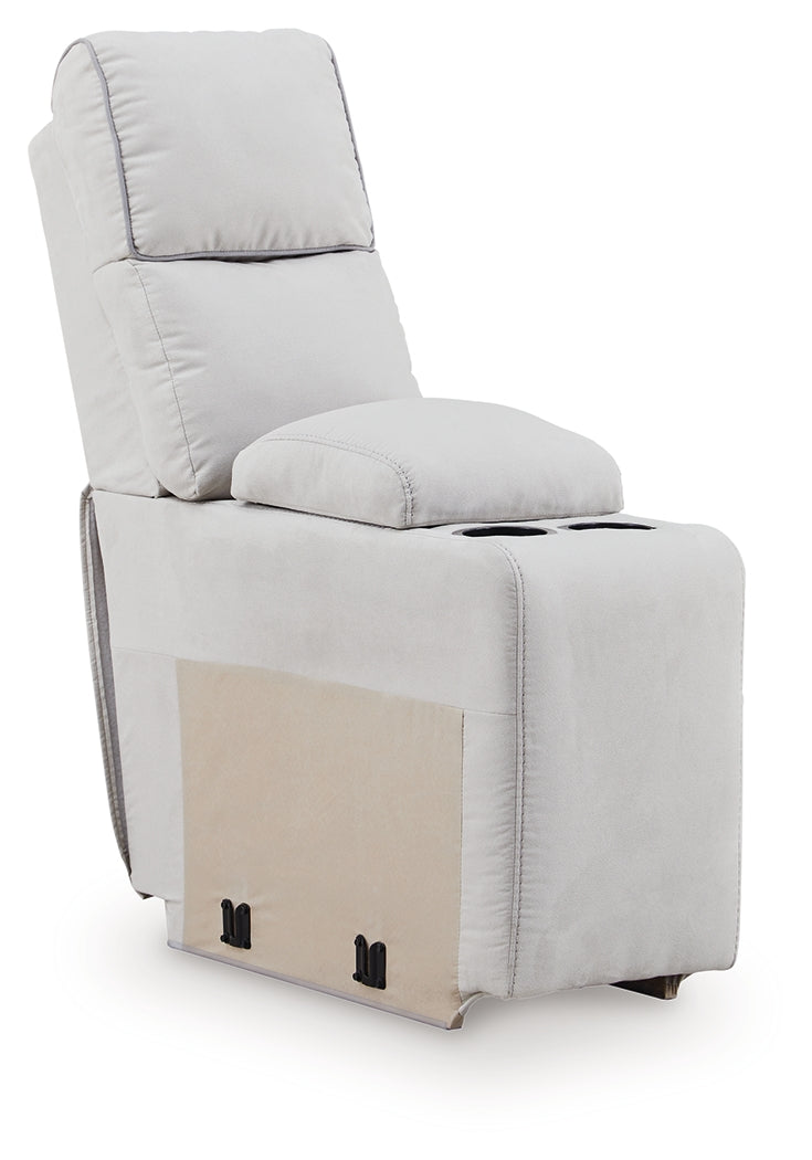 Social Pointe Pearl/Ash 7-Piece Reclining Sectional with Storage Consoles from Ashley Furniture - Luna Furniture