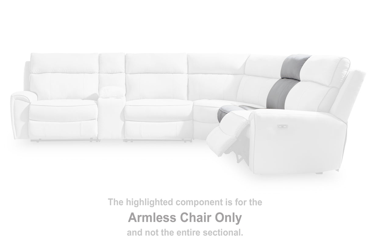 Social Pointe Pearl/Ash Armless Chair from Ashley - Luna Furniture