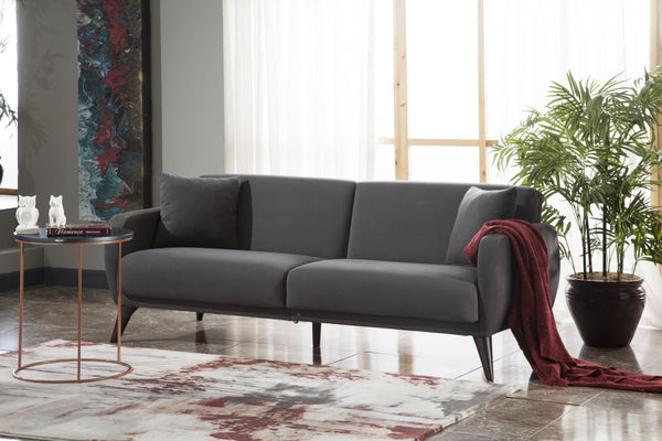 Flexy Zigana Charcoal Storage Sleeper Sofa
