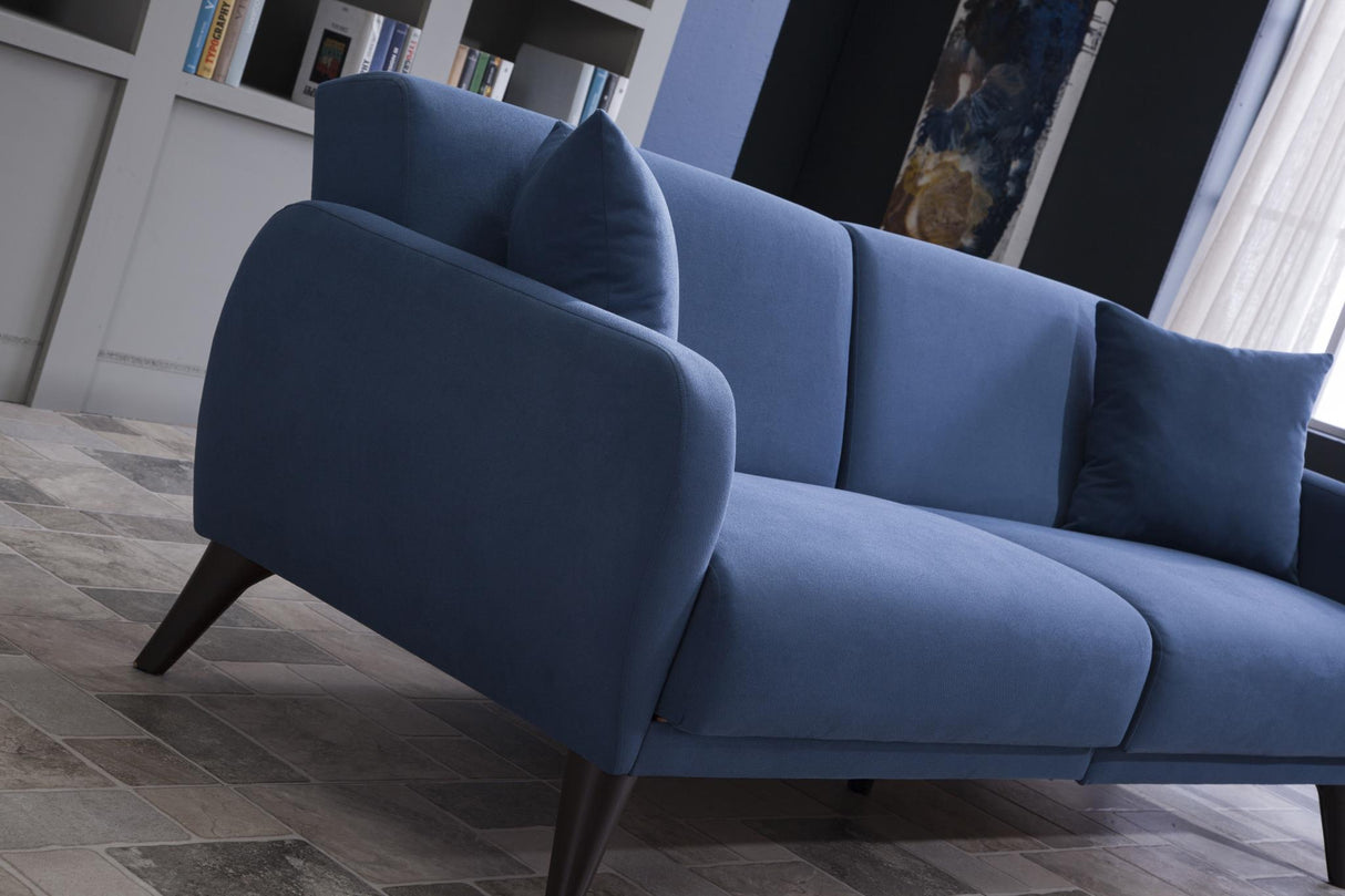 Flexy Zigana Indigo Blue Storage Sleeper Sofa from Bellona - Luna Furniture