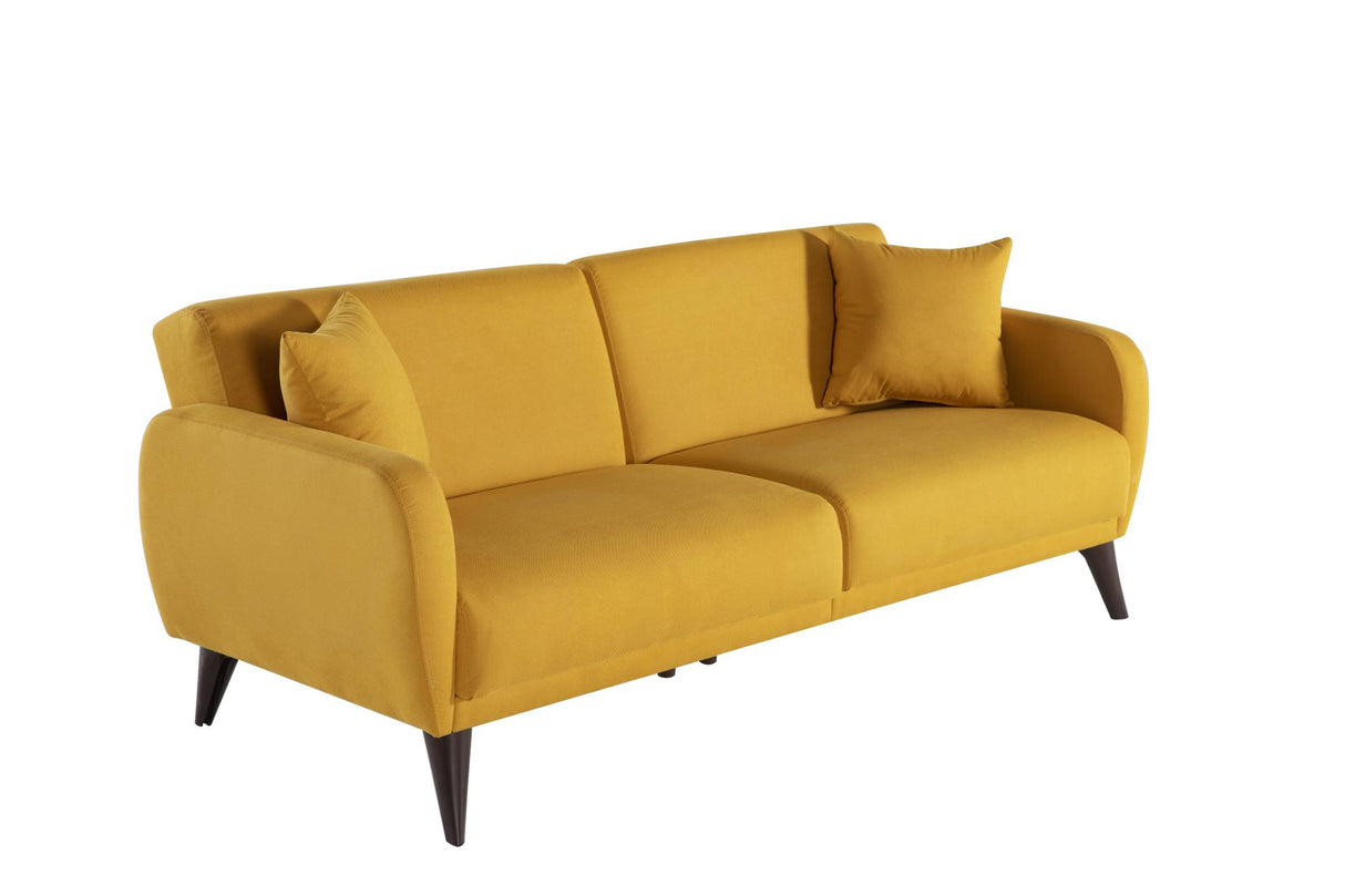 Flexy Zigana Yellow Storage Sleeper Sofa from Bellona - Luna Furniture