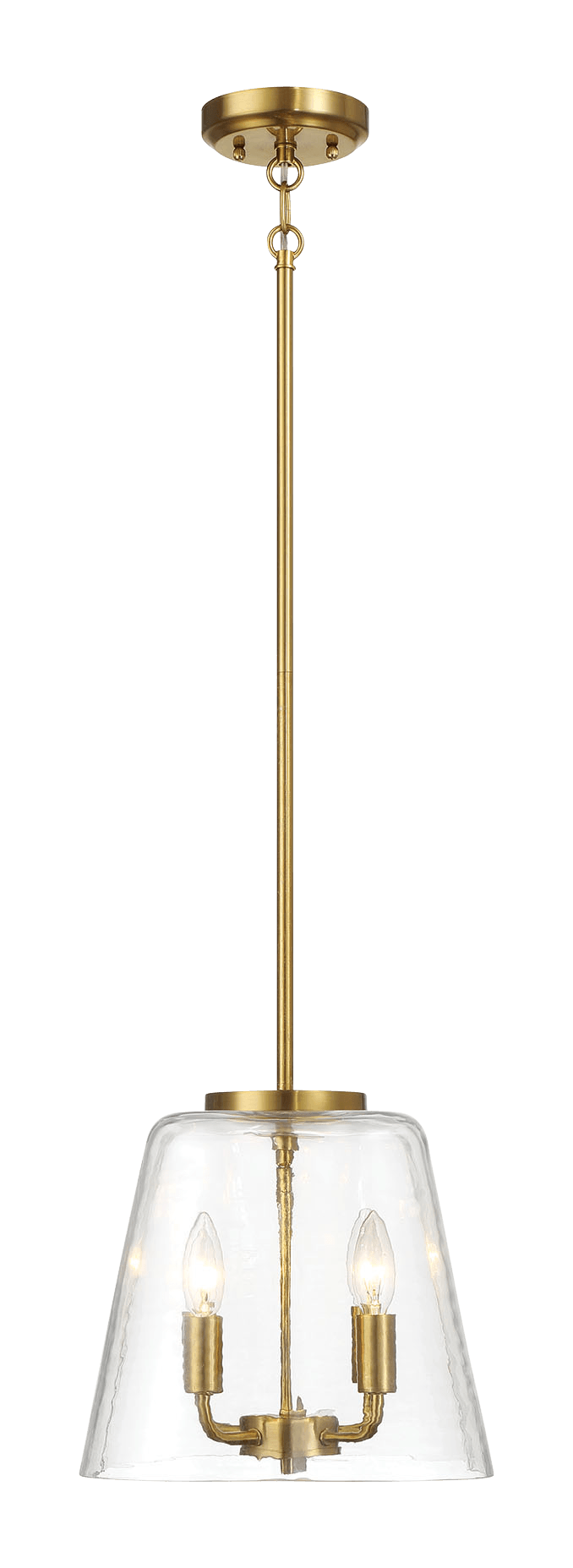 Soiree Four Candle Lights Pendant With Clear Glass - Satin Brass from Midinmod - Luna Furniture