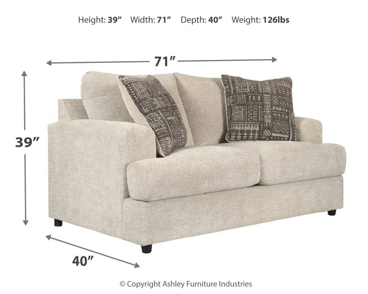 Soletren Sofa, Loveseat, Chair and Ottoman in Stone from Ashley Furniture - Luna Furniture