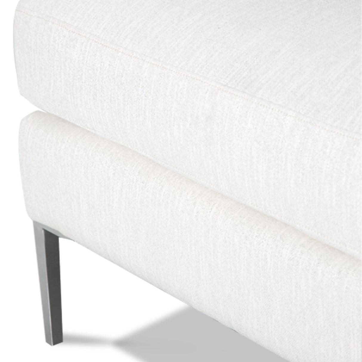 Studio Brushed Nickel Aeria Ottoman from Michael Amini - Luna Furniture