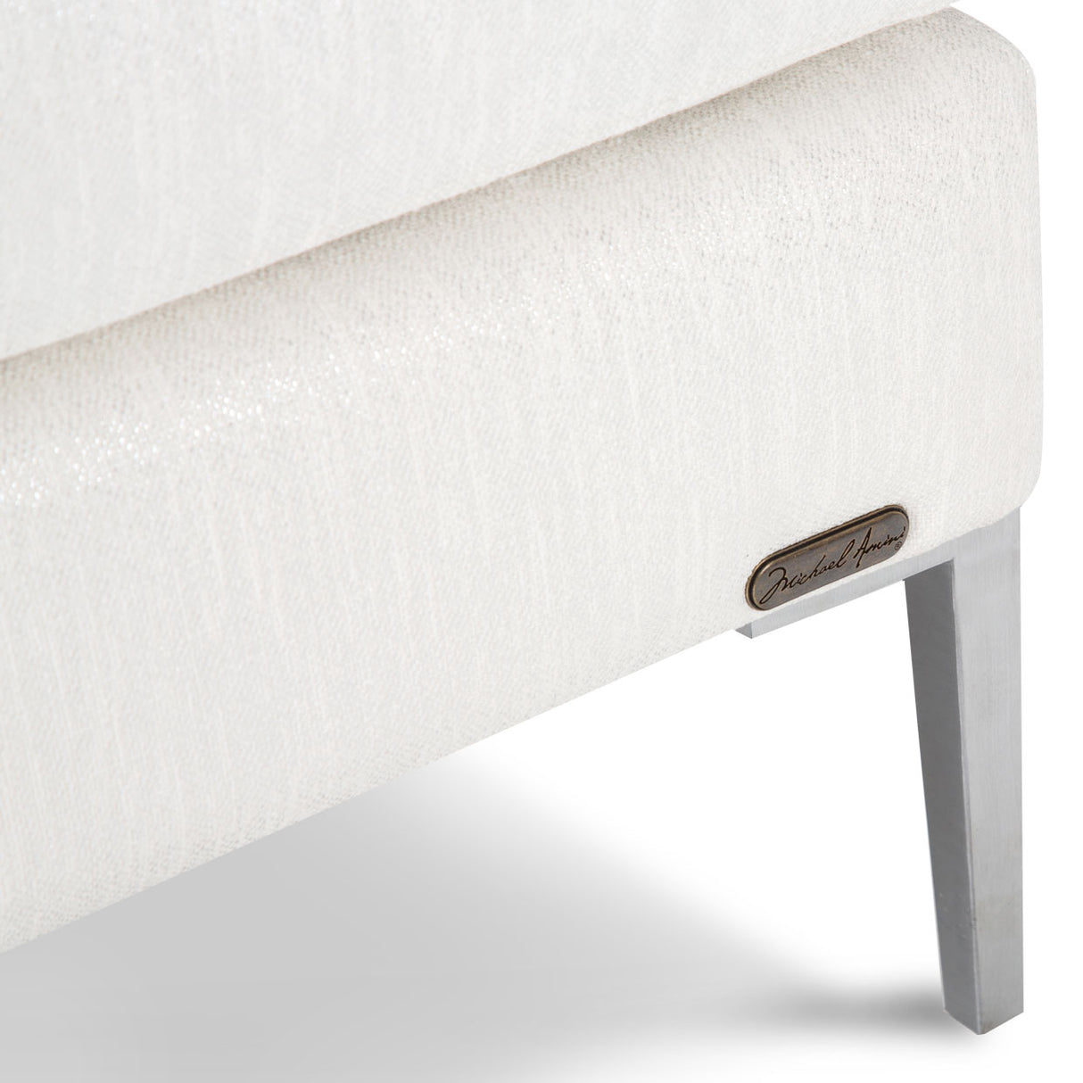 Studio Brushed Nickel Aeria Ottoman from Michael Amini - Luna Furniture