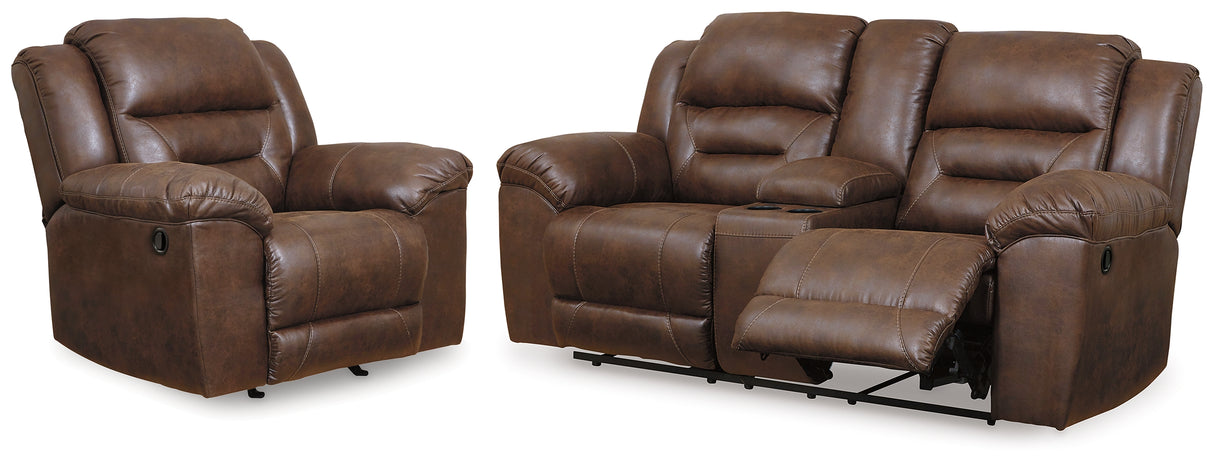 Stoneland Reclining Loveseat and Recliner from Ashley - Luna Furniture