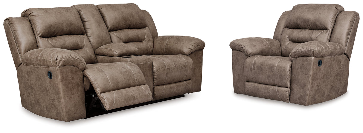 Stoneland Reclining Loveseat and Recliner from Ashley - Luna Furniture