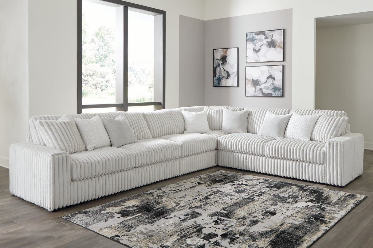 Stupendous Alloy 4-Piece Sectional with Ottoman from Ashley - Luna Furniture