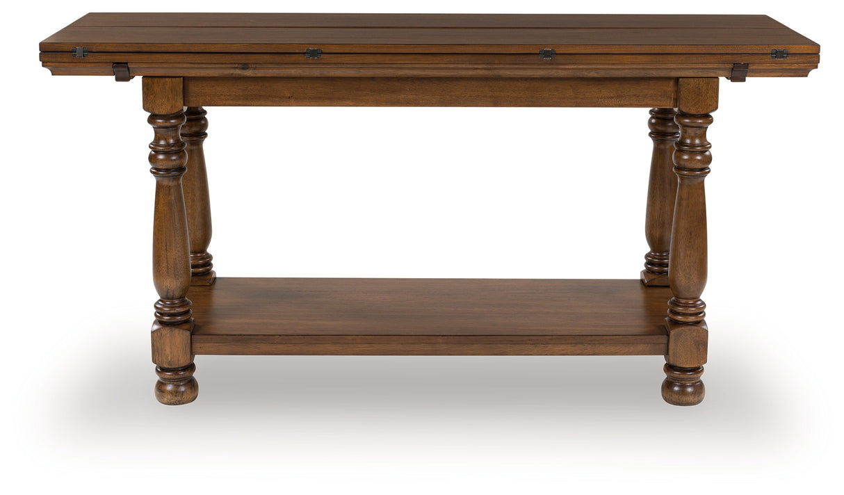 Sturlayne Brown Flip Top Sofa Table from Ashley - Luna Furniture