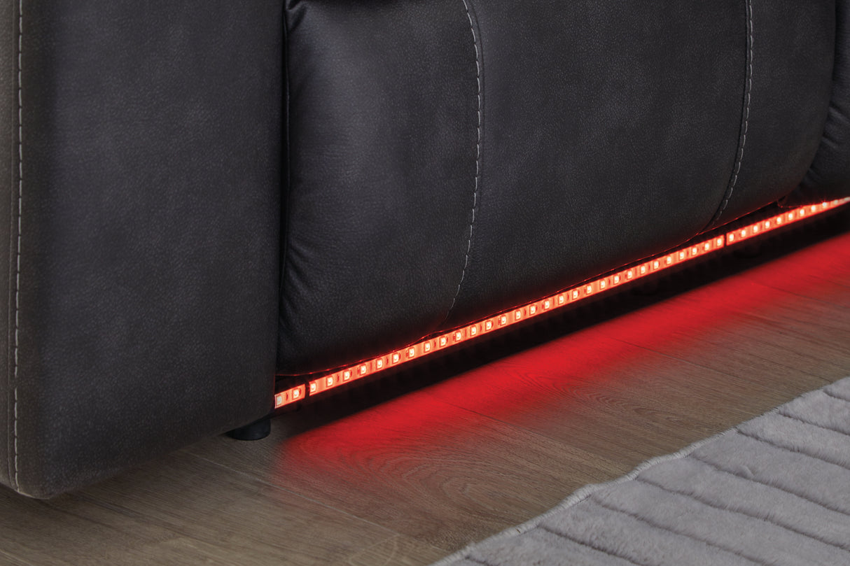 Sultan Meadow Carbon 2-Piece Reclining Sectional from Ashley - Luna Furniture