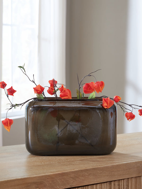 Sumner Gray/Gold Finish Vase