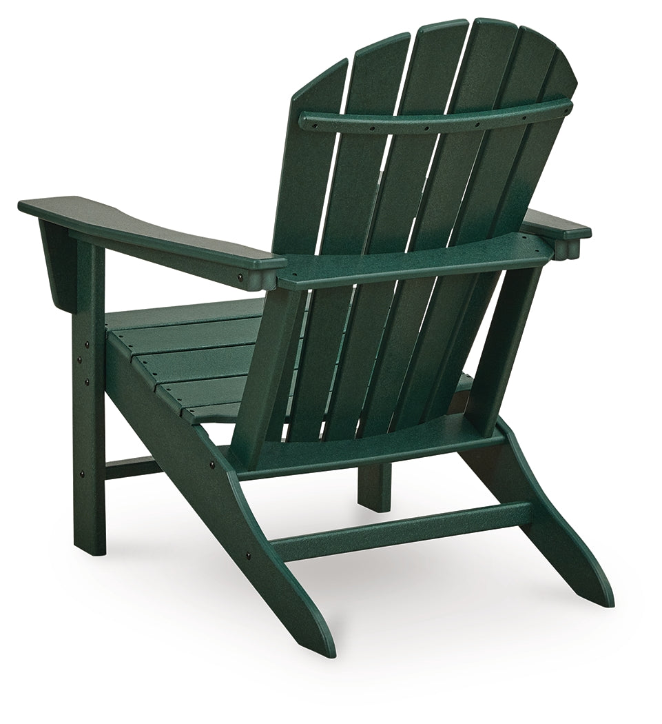 Sundown Shores 2 Adirondack Chairs with End table in Green from Ashley Furniture - Luna Furniture