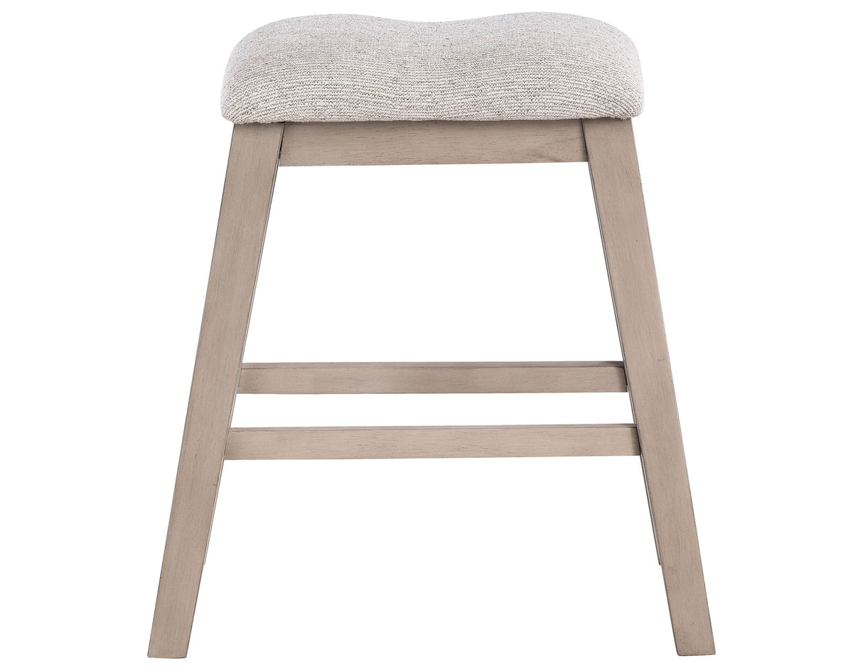 Taylor Tan/Gray 24″ Backless Counter Stool, Set of 2 from Steve Silver - Luna Furniture