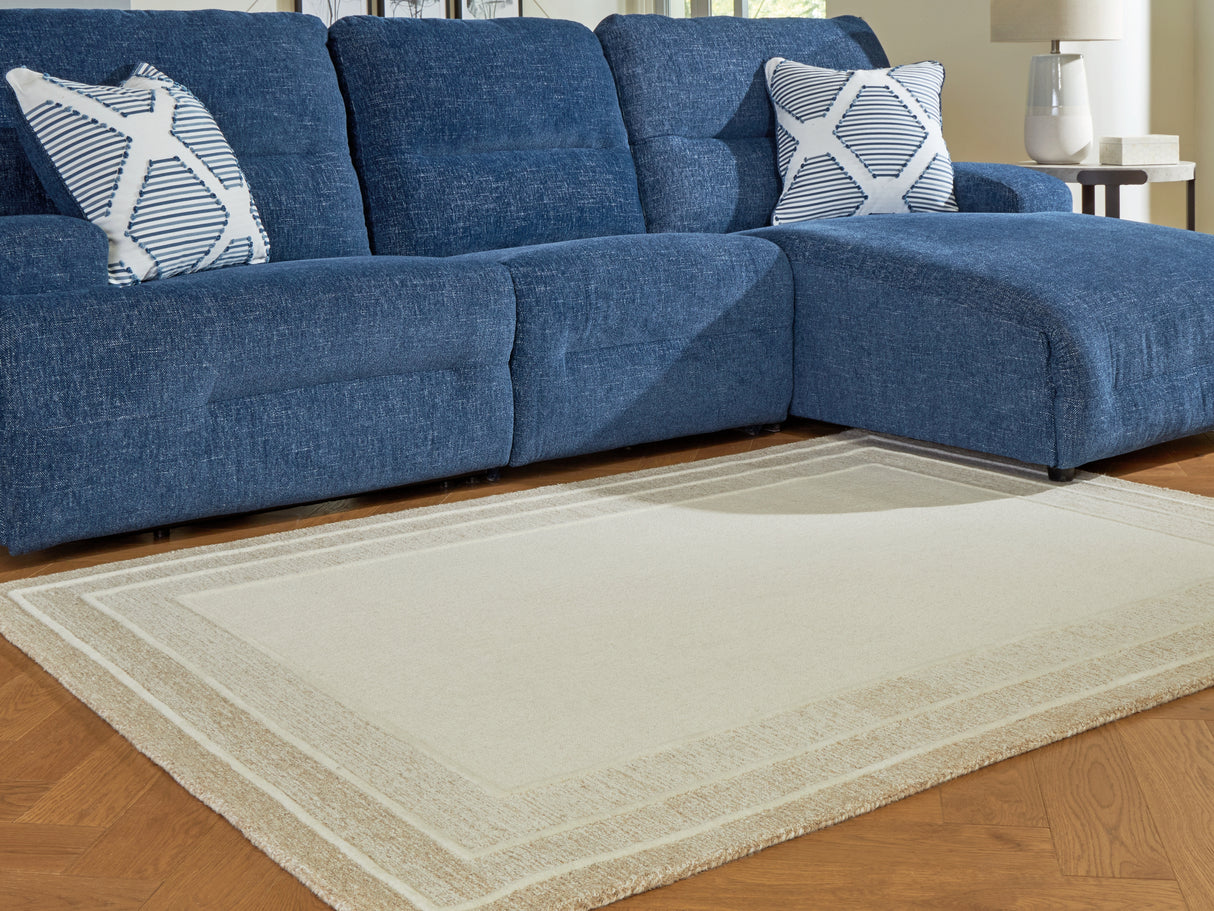 Teelgan Ivory/Tan Medium Rug from Ashley - Luna Furniture