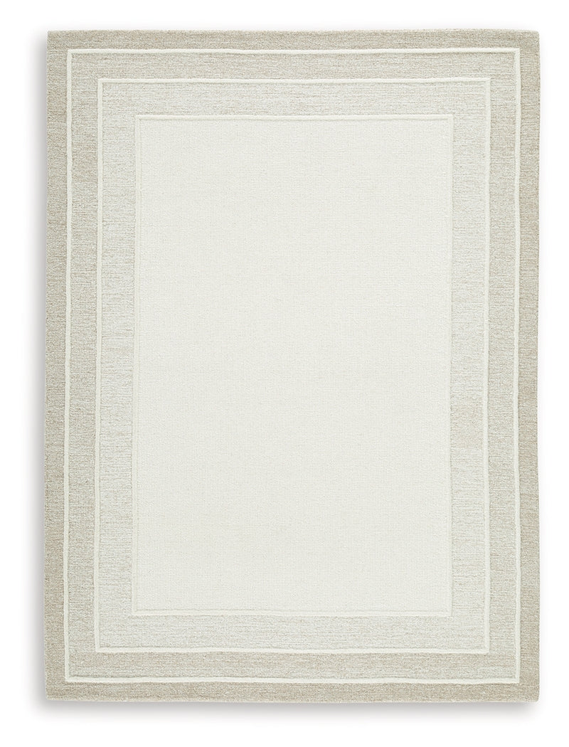 Teelgan Ivory/Tan Medium Rug from Ashley - Luna Furniture