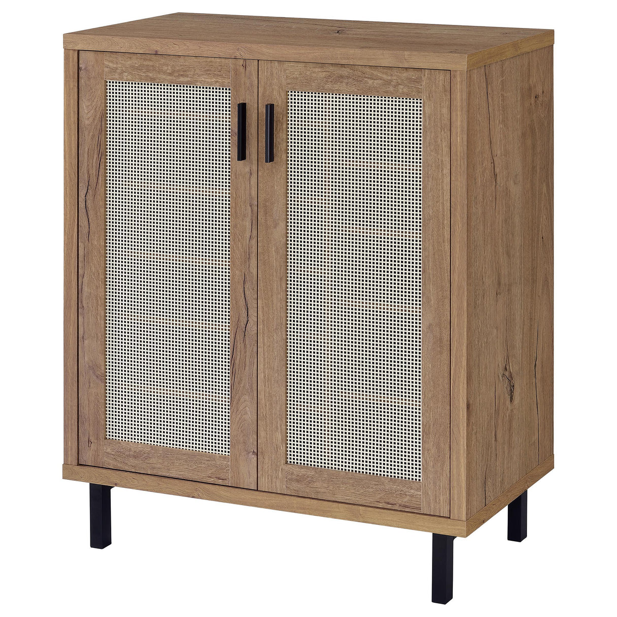 Teller Natural Oak 2-Door Shoe Storage Cabinet from Coaster - Luna Furniture