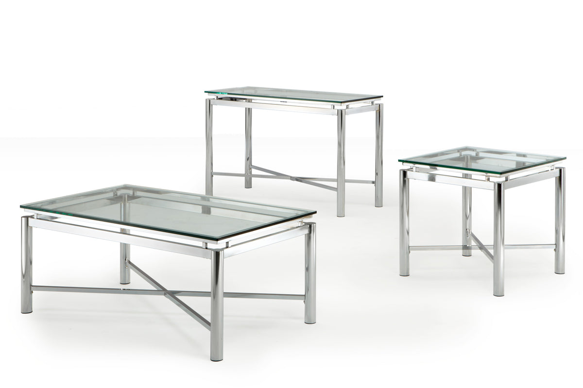 Nova Gray Glass Top Coffee Table from Steve Silver - Luna Furniture