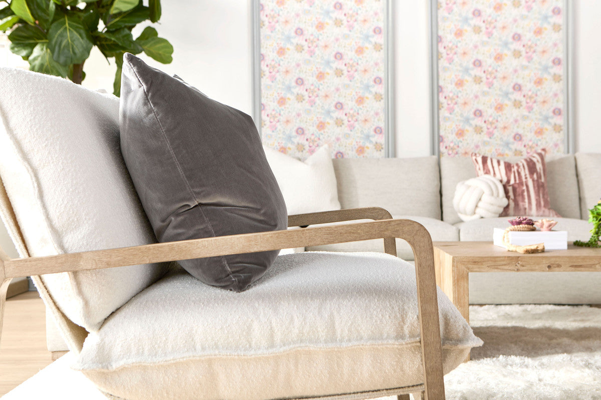 The Basic 22" Essential Pillow in Dark Dove Velvet, Set of 2 from Essentials For Living - Luna Furniture