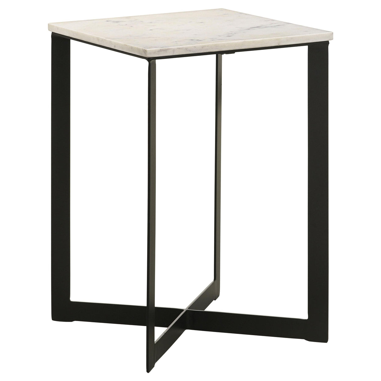 Tobin White and Black 3-Piece Marble Top Coffee and End Table Set from Coaster - Luna Furniture