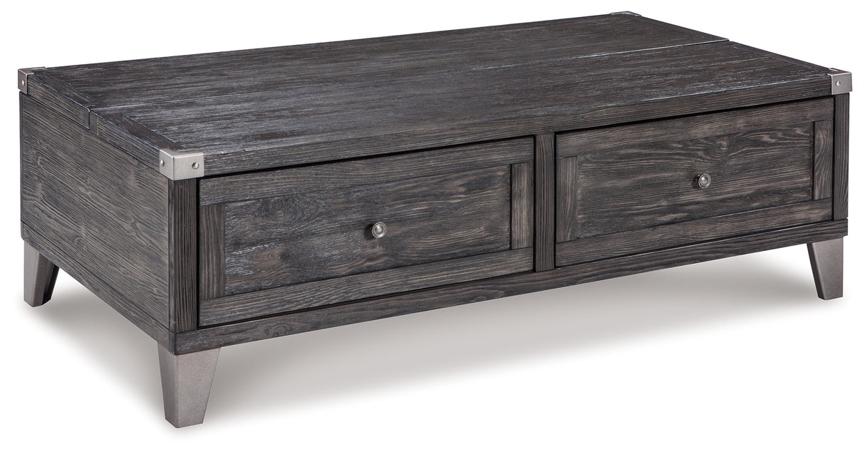 Todoe Coffee Table with 1 End Table in Dark Gray from Ashley Furniture - Luna Furniture