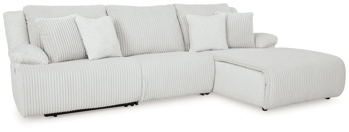 Top Tier Alloy 3-Piece RAF Chaise Reclining Sectional from Ashley - Luna Furniture