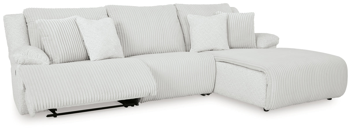 Top Tier Alloy 3-Piece RAF Chaise Reclining Sectional from Ashley - Luna Furniture