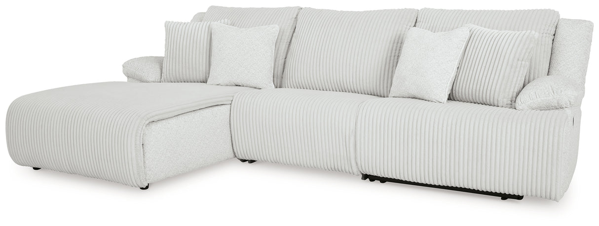 Top Tier Alloy 3-Piece LAF Chaise Reclining Sectional from Ashley - Luna Furniture