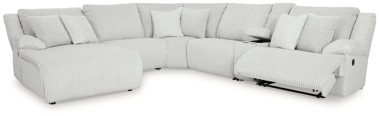 Top Tier Alloy 6-Piece LAF Chaise Reclining Sectional from Ashley - Luna Furniture