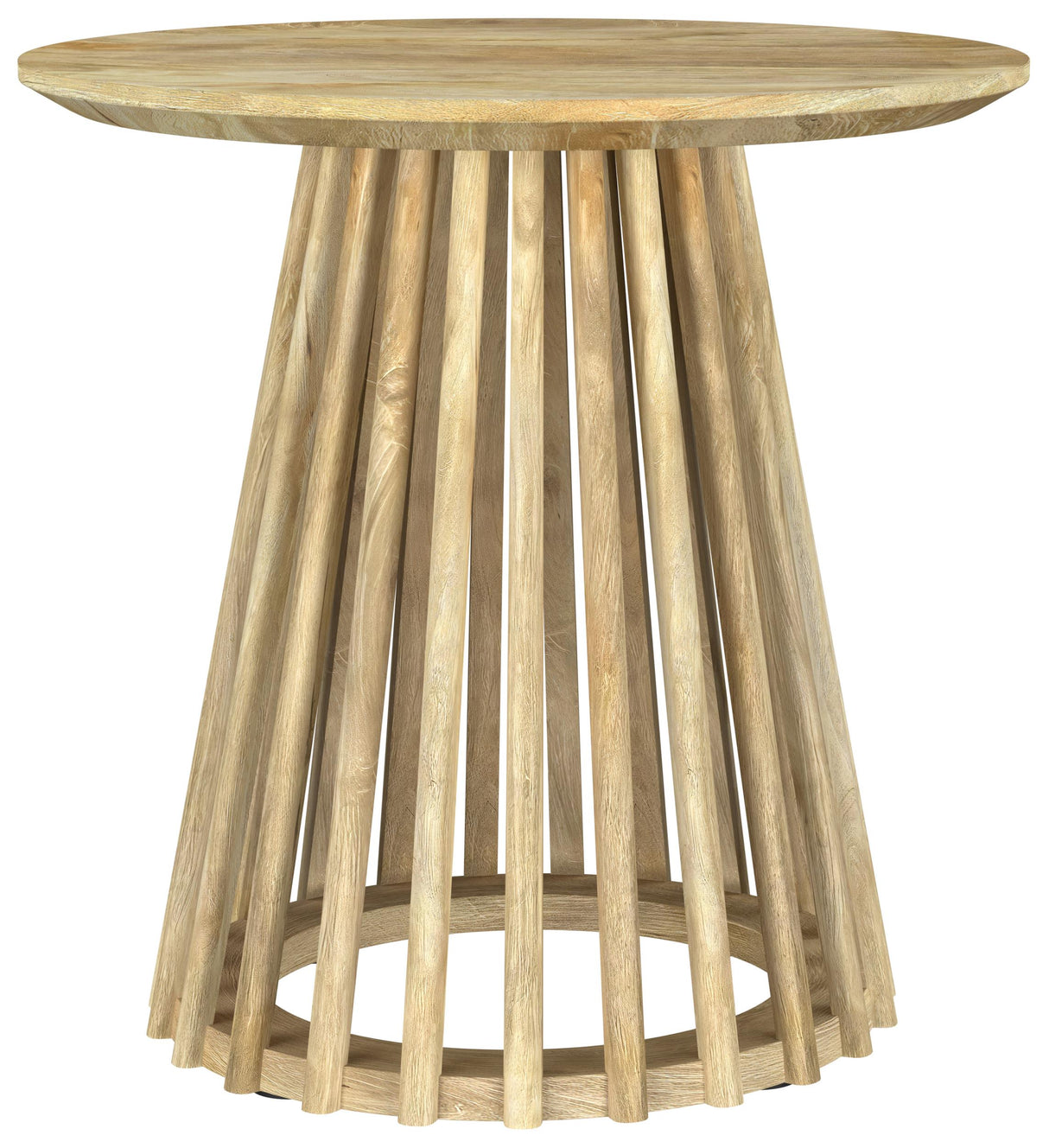 Touhy Natural Mango Round Solid Wood End Table from Coaster - Luna Furniture