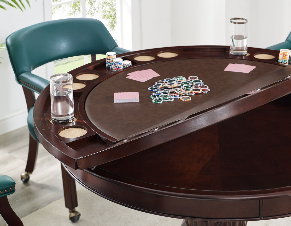 Tournament Game Table and Chairs, 6-Piece, Gray(Table & 4 Chairs) from Steve Silver - Luna Furniture